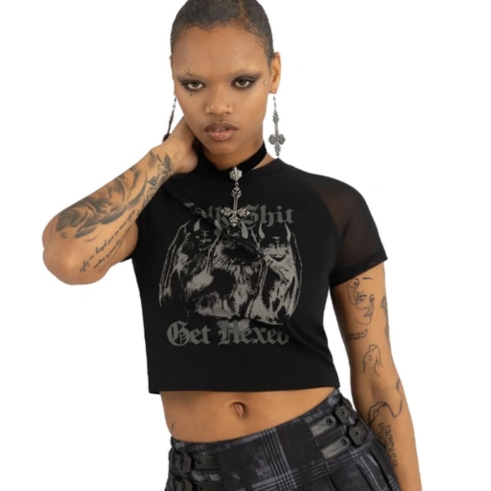 SOLD OUT! NWT! Killstar Talk Shit Crop Top